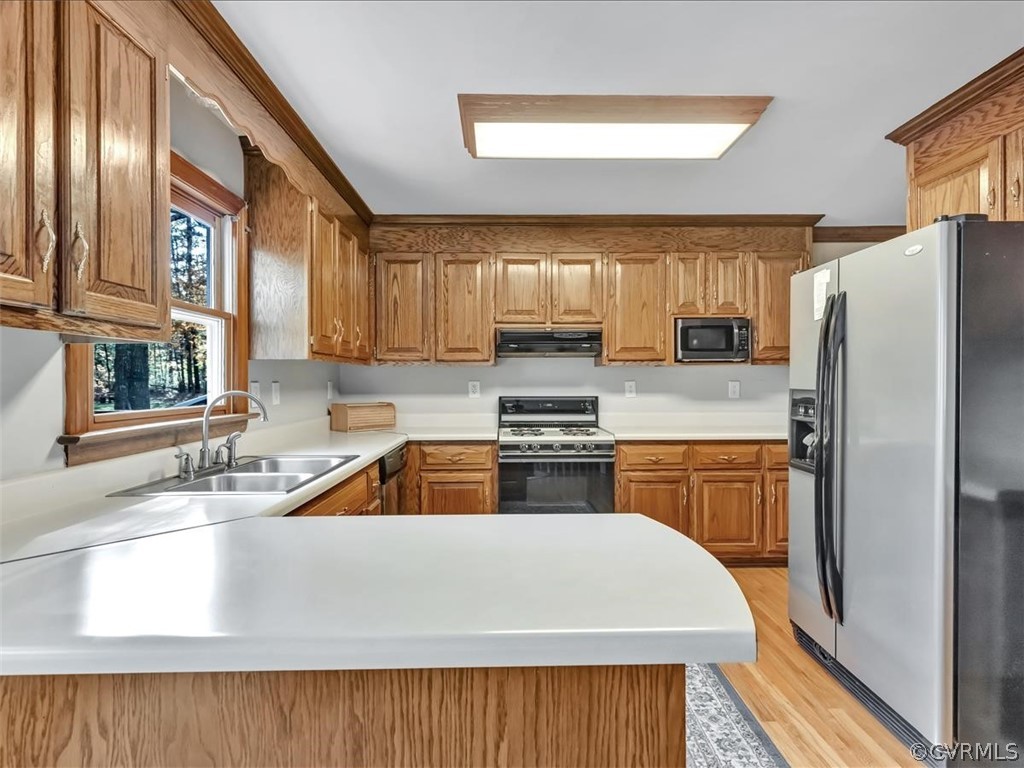 12641 2nd Branch Road Chesterfield, VA 23838 - Photo 18 of 40 a kitchen with stainless steel appliances a refrigerator sink and cabinets