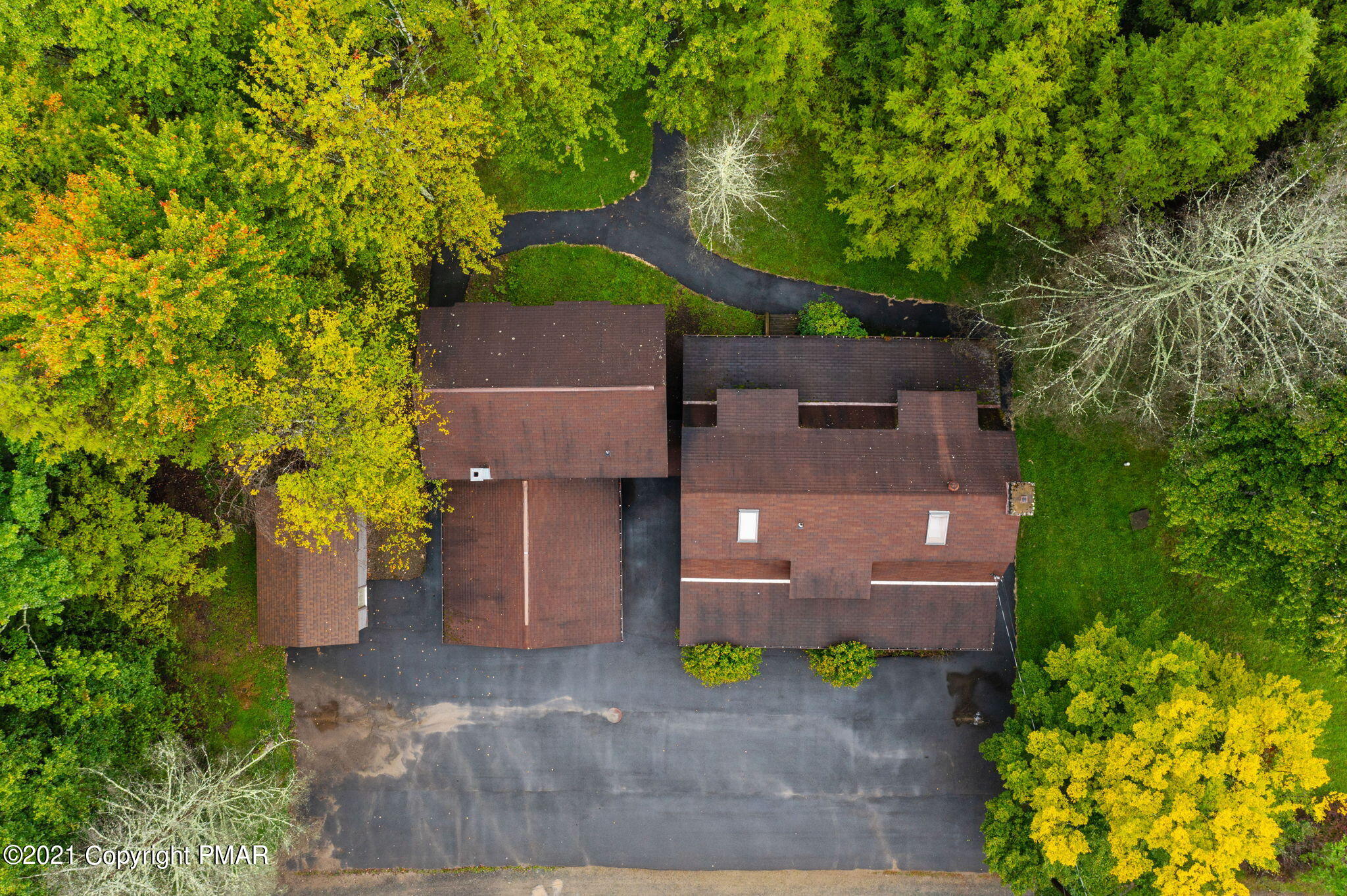 45 Long River Road Newfoundland, PA 18445 - Photo 8 of 46 an aerial view of a house with a yard