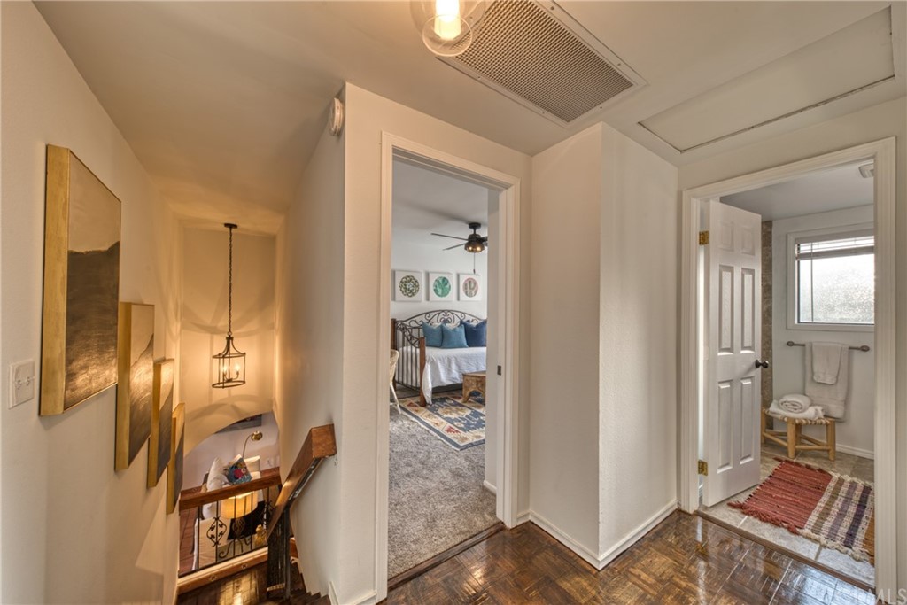 314 Shadow Lane Monrovia, CA 91016 - Photo 24 of 43 a view of a hallway with bathroom and a view of living room