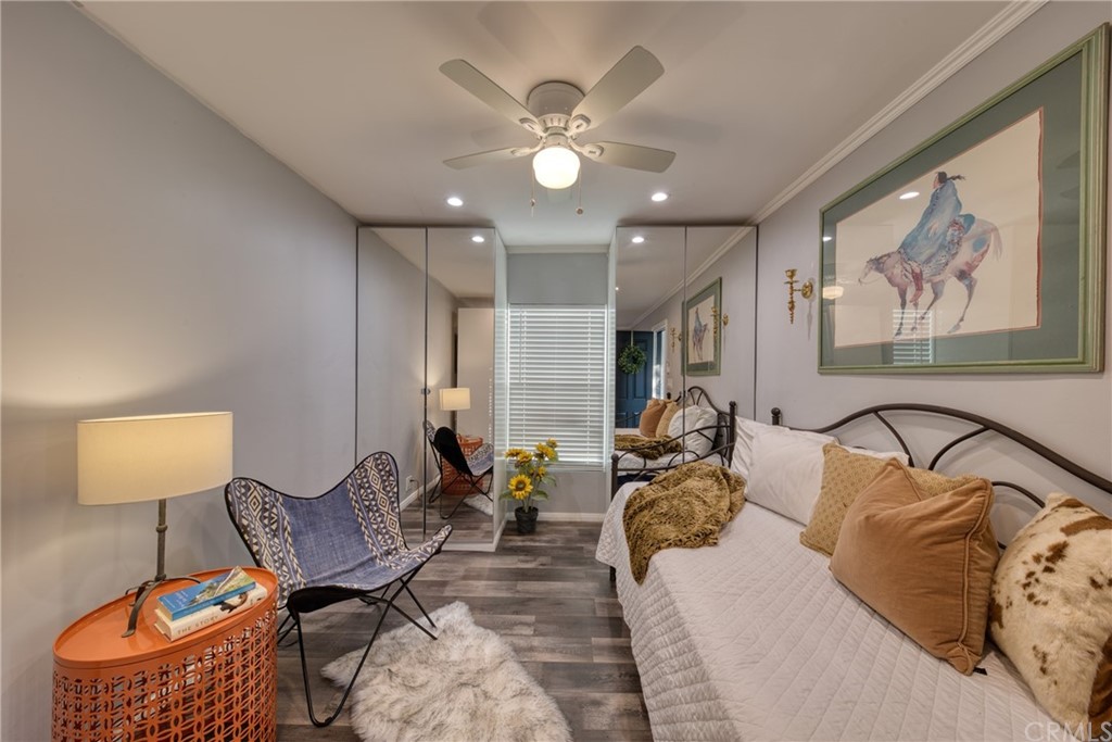 314 Shadow Lane Monrovia, CA 91016 - Photo 31 of 43 a bed room with furniture and a ceiling fan