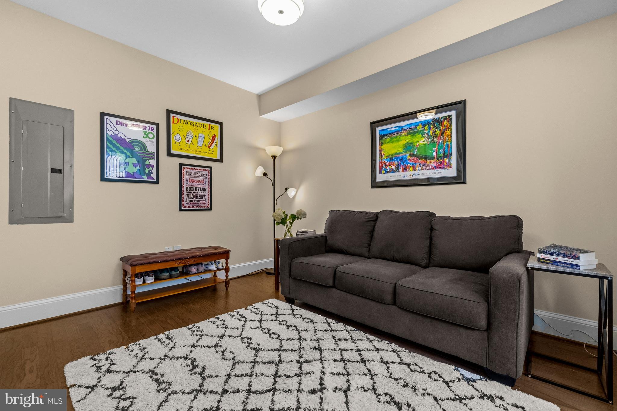 1232 4th Street Northwest, Unit 1 Washington, DC 20001 - Photo 10 of 28 a living room with furniture and a wooden floor