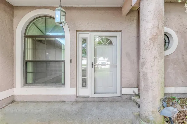 a view of a entrance door of the house