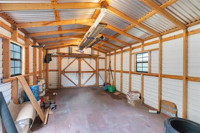 a view of backyard with green space