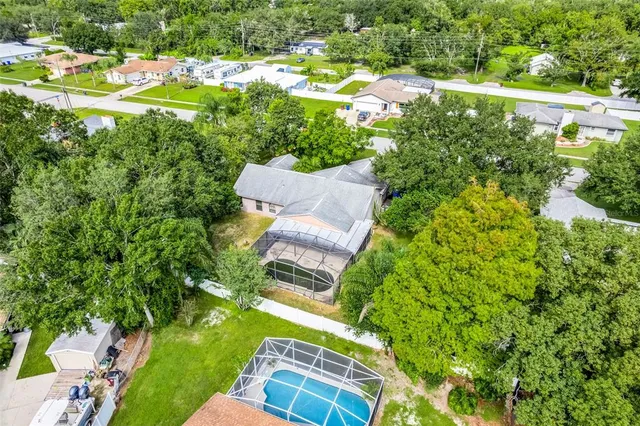 an aerial view of multiple house