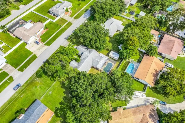 an aerial view of multiple house