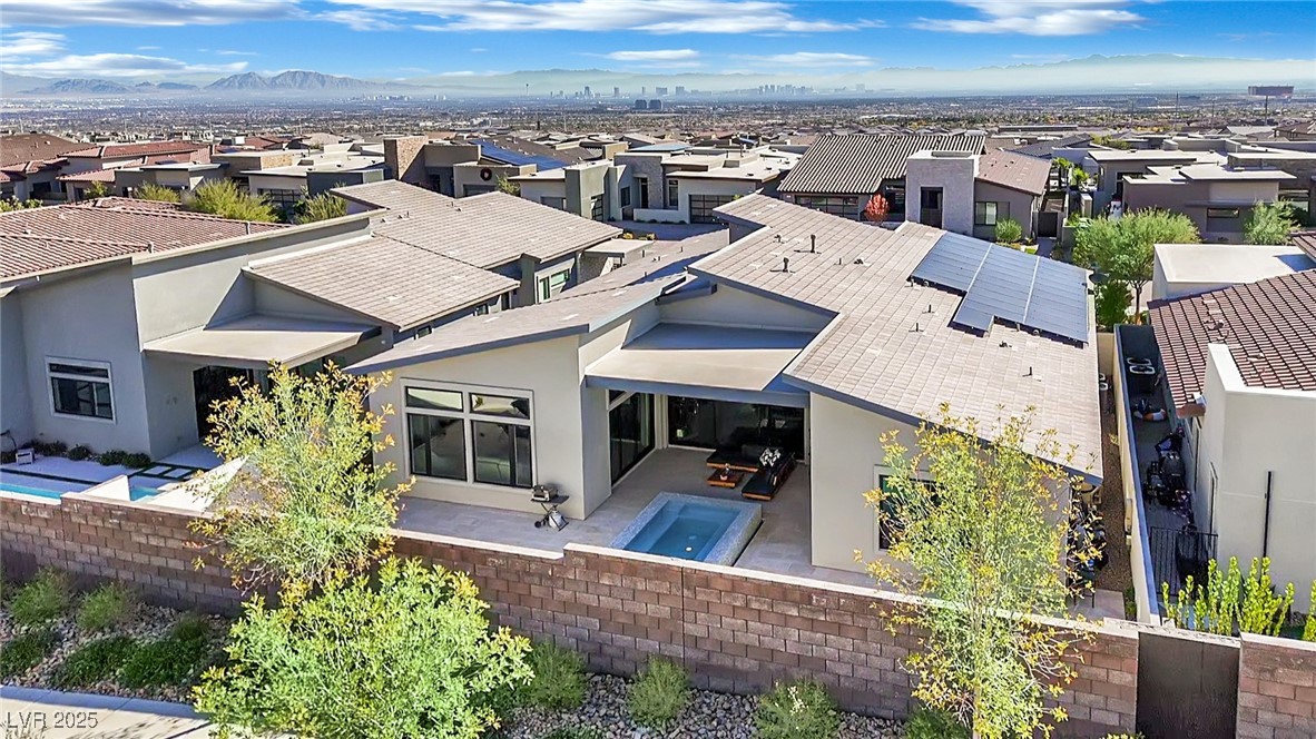 397 Highview Rdg Avenue Las Vegas, NV 89138 - Photo 85 of 97 Aerial view of residential area featuring a mountain backdrop