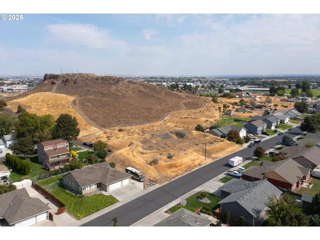 an aerial view of residential building and lake