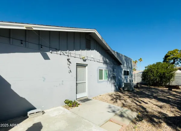 a backyard of a house