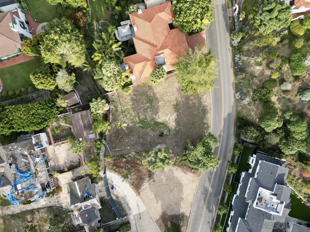 0 Soledad Avenue La Jolla, CA 92037 - Photo 3 of 12 an aerial view of a house with a yard and a lot of flower plants