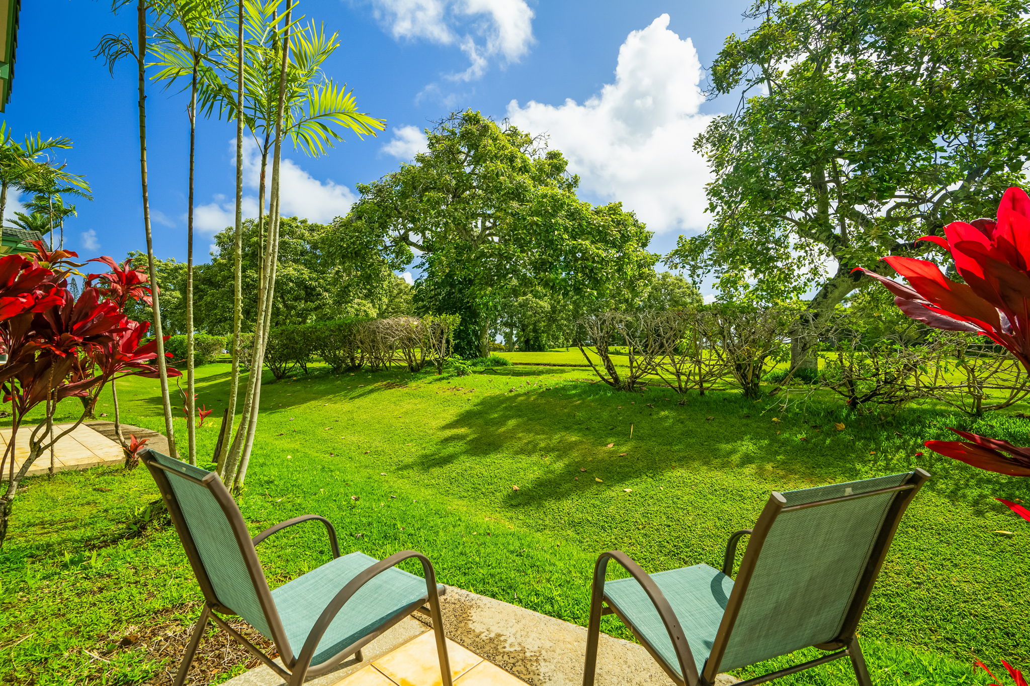4141 Lei O Papa Road, Unit 6 Princeville, HI 96722 - Photo 18 of 26 a view of yard with seating area and green space