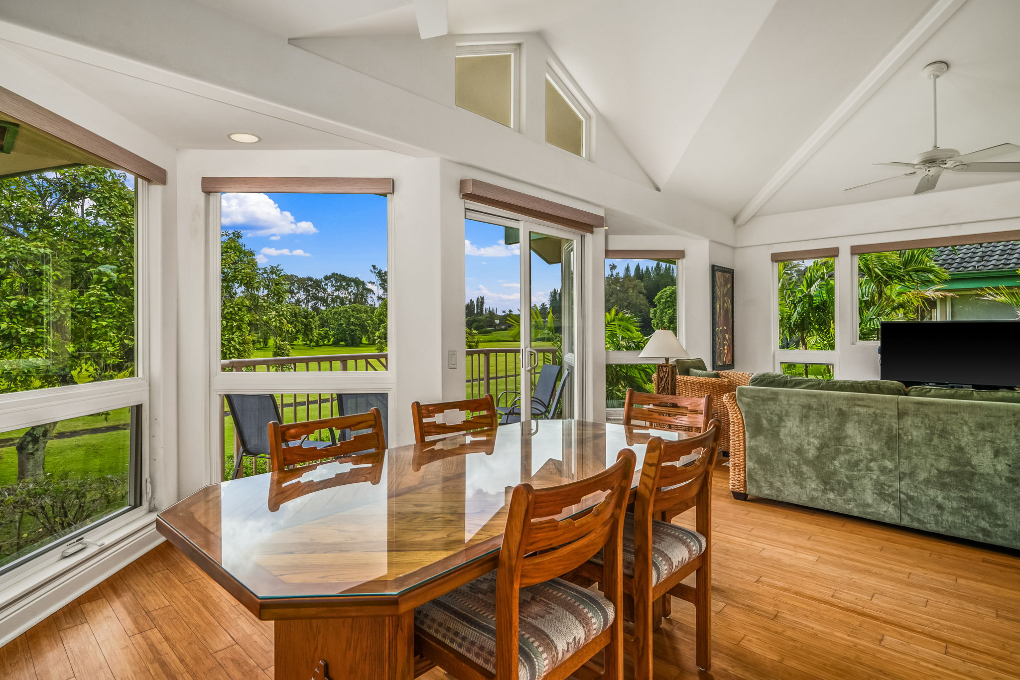 4141 Lei O Papa Road, Unit 6 Princeville, HI 96722 - Photo 8 of 26 a dining room with furniture window and outside view