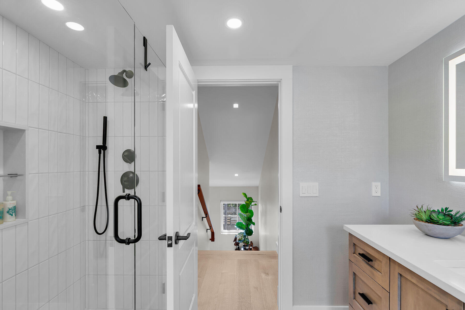 411 Louisa Street Key West, FL 33040 - Photo 38 of 71 a bathroom with a granite countertop shower and a sink