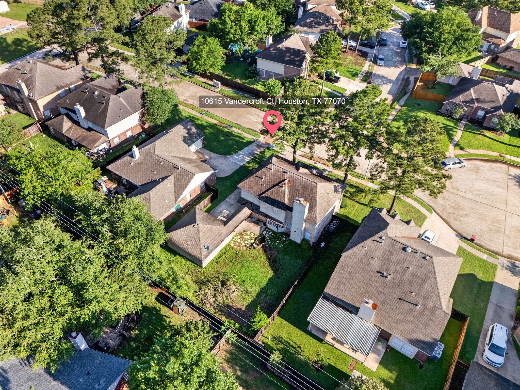 10615 Vandercroft Court Houston, TX 77070 - Photo 47 of 47 an aerial view of multiple houses with yard