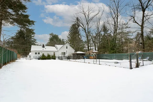 a street view covered with snow