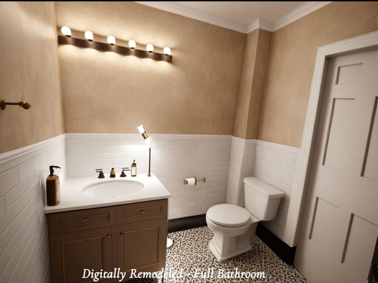 529 Market Street Bangor, PA 18013 - Photo 10 of 33 a bathroom with a sink toilet and mirror