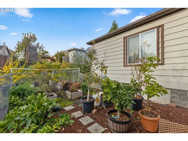 a view of a back yard of the house