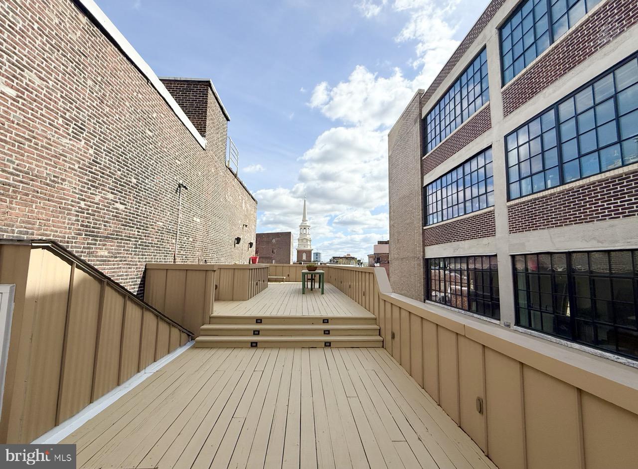 26 North 3rd Street, Unit 3 Philadelphia, PA 19106 - Photo 37 of 50 a view of balcony and deck with wooden floor