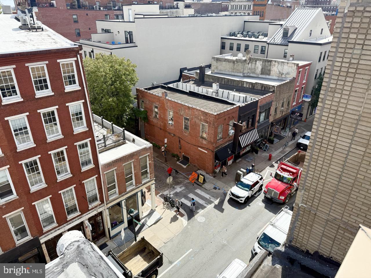 26 North 3rd Street, Unit 3 Philadelphia, PA 19106 - Photo 40 of 50 a aerial view of a brick building with many windows