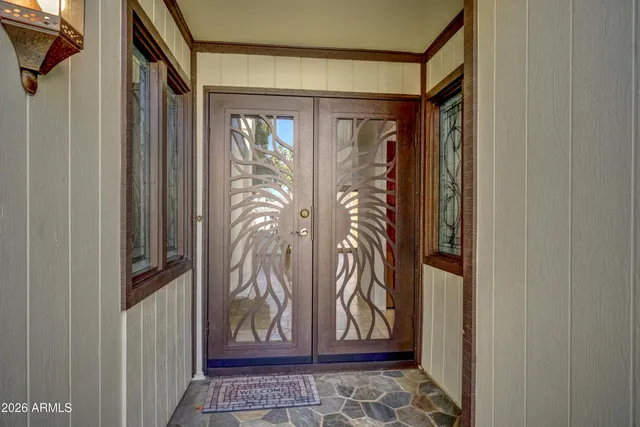 a view of front door