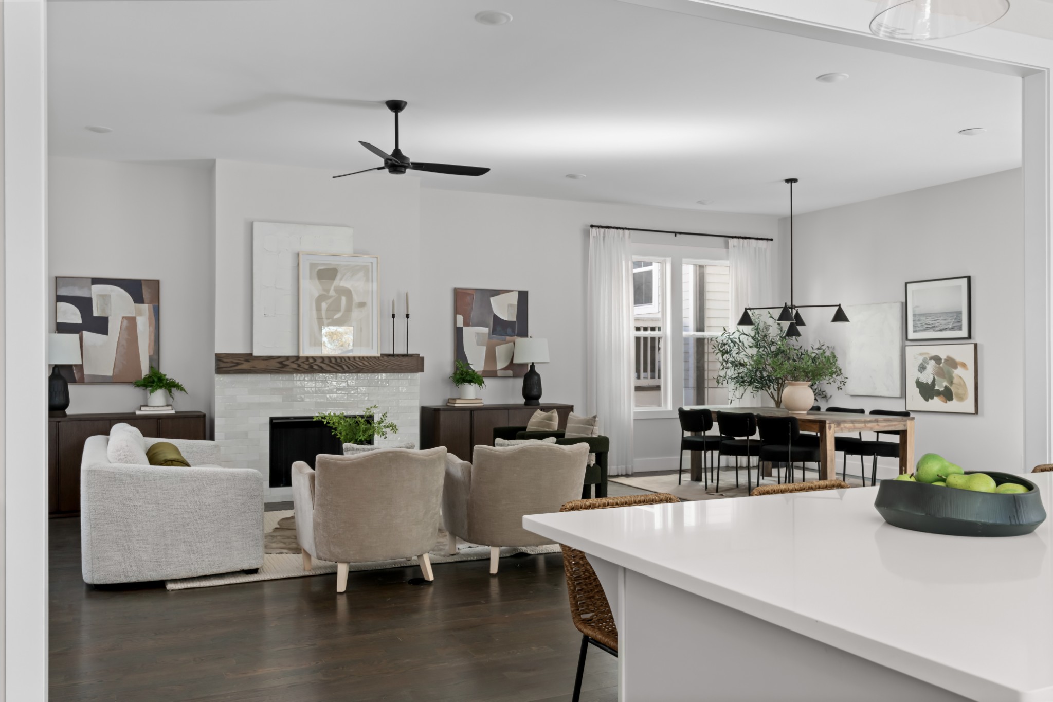 2 B Belle Forrest Avenue Nashville, TN 37206 - Photo 14 of 53 a living room with fireplace furniture and a wooden floor