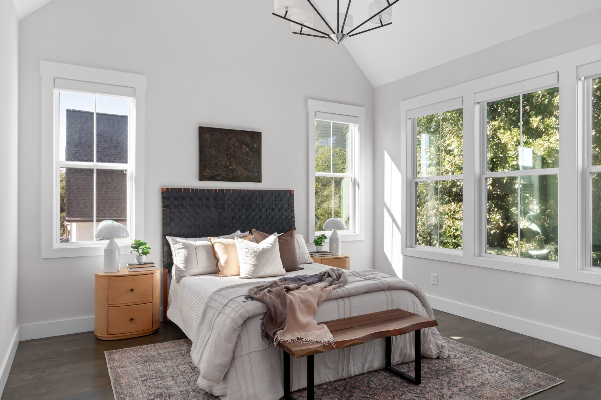 2 B Belle Forrest Avenue Nashville, TN 37206 - Photo 24 of 53 a bedroom with a bed and wooden floor