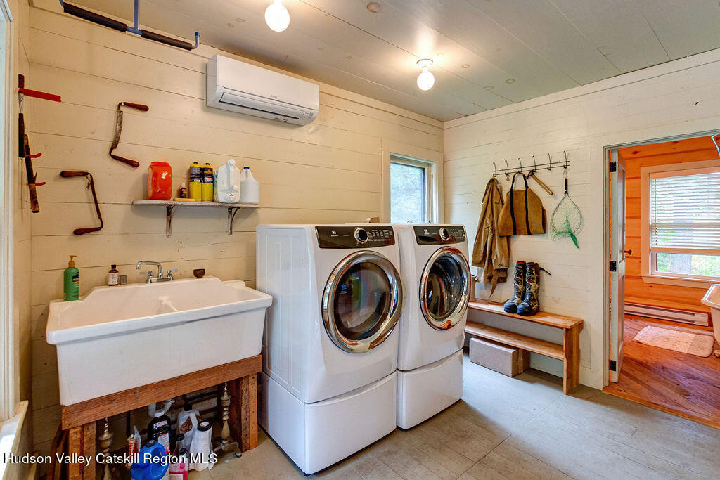 166-168 Dry Brook Road Arkville, NY 12406 - Photo 19 of 49 a utility room with sink dryer and washer