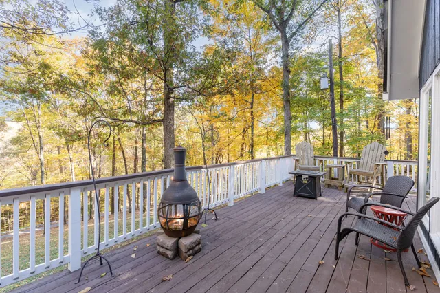 a view of outdoor space with seating