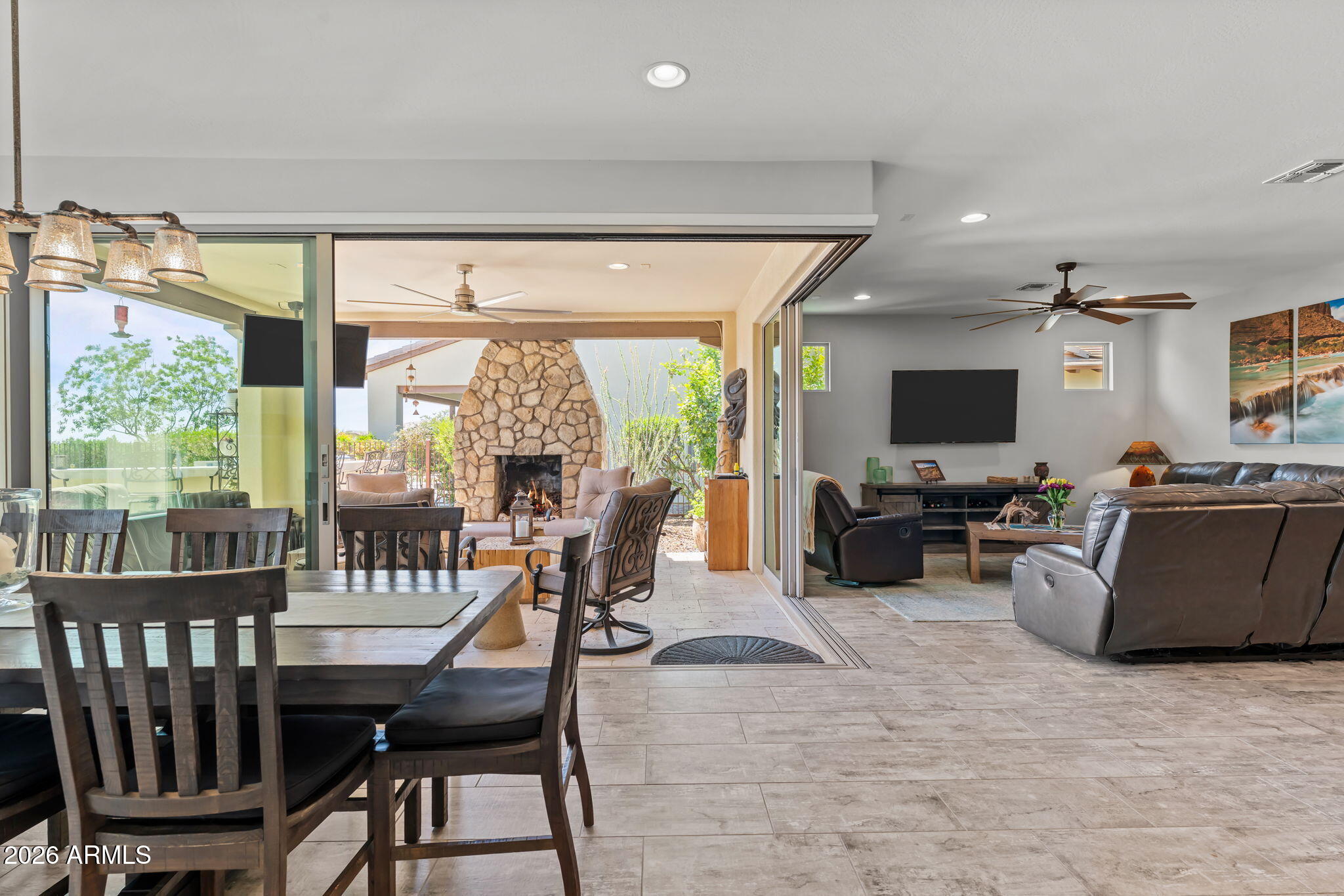 3855 Gold Ridge Road Wickenburg, AZ 85390 - Photo 19 of 38 a view of a dining room with furniture window and outside view
