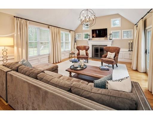 3 Gardner Terrace Hingham, MA 02043 - Photo 11 of 29 a living room with furniture a fireplace and a large window