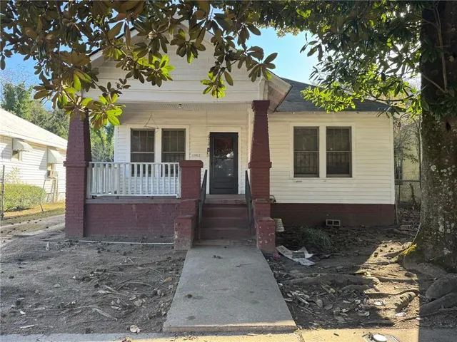 a front view of a house