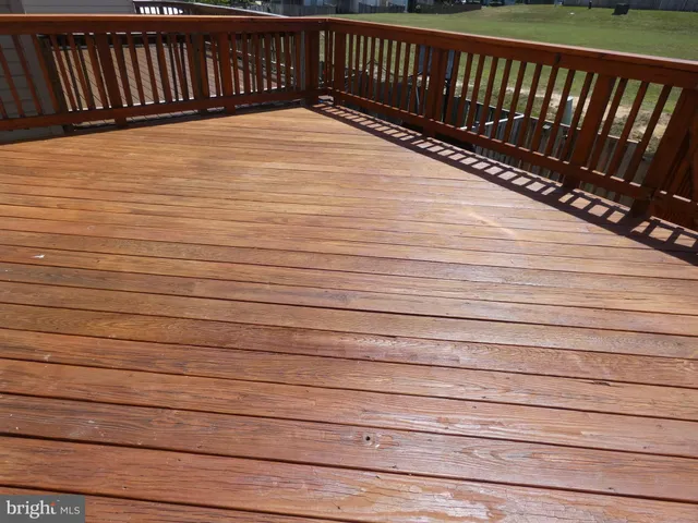 a view of wooden deck