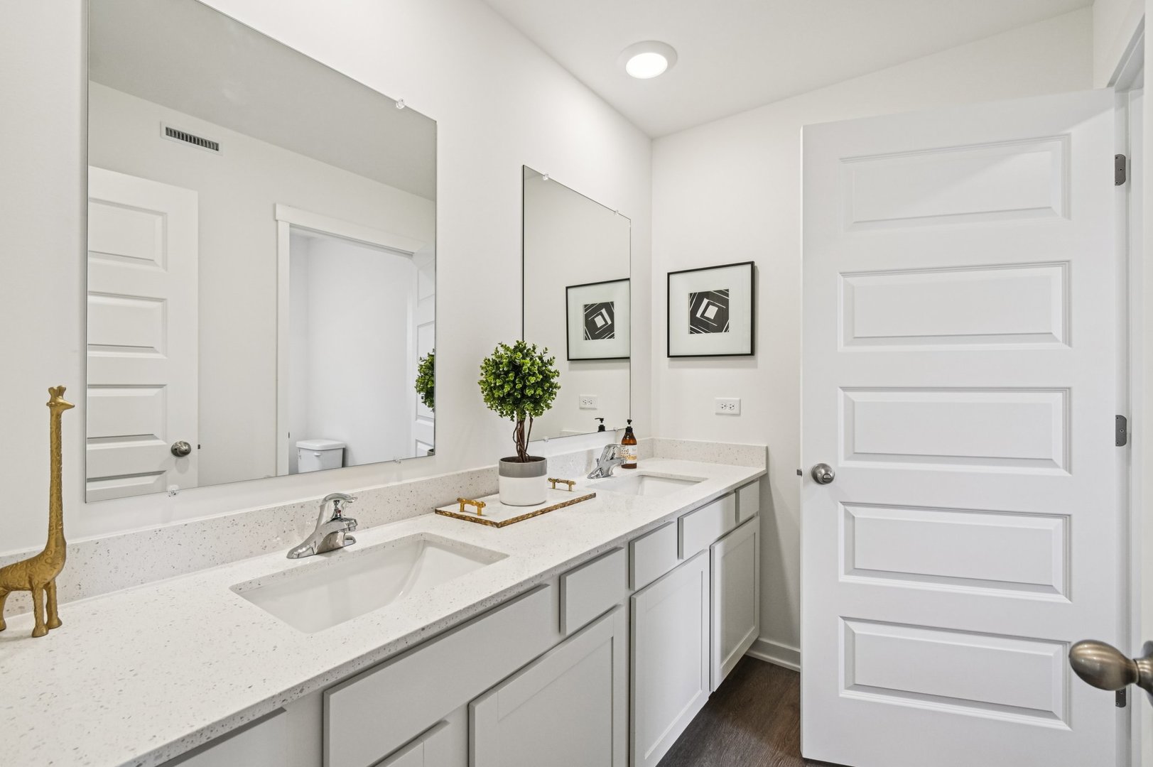 2497 Semillon Street Oswego, IL 60543 - Photo 32 of 37 a bathroom with a sink and a mirror