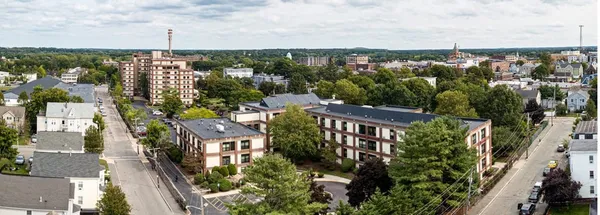 an aerial view of multiple house