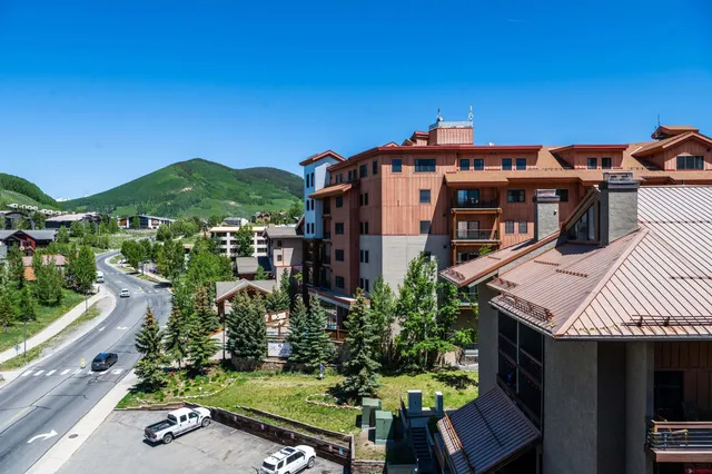 a view of a balcony with city view