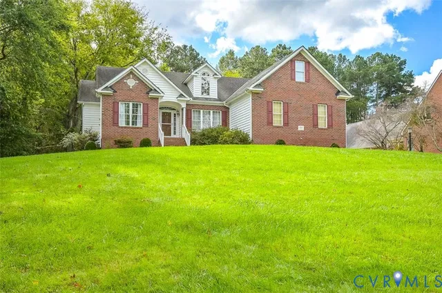 a front of a house with a yard