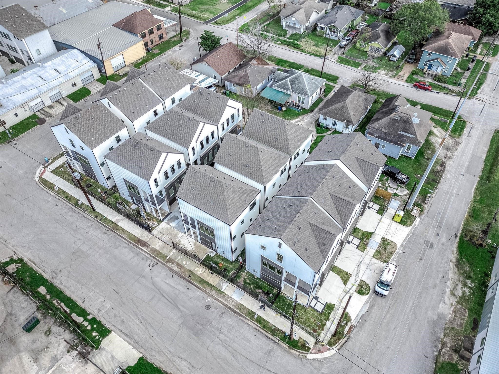 1705 Milby Street Houston, TX 77003 - Photo 2 of 12 an aerial view of a residential apartment building with parking space