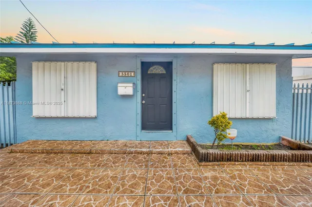 a front view of a house