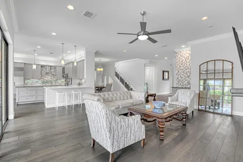 a kitchen with cabinets stainless steel appliances and a counter space