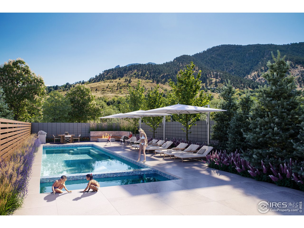 1955 3rd Street, Unit 10 Boulder, CO 80302 - Photo 13 of 15 a backyard of a house with table and chairs