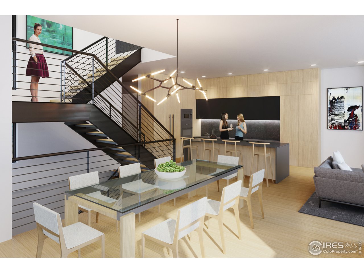 1955 3rd Street, Unit 10 Boulder, CO 80302 - Photo 3 of 15 a living room with dining table and chairs