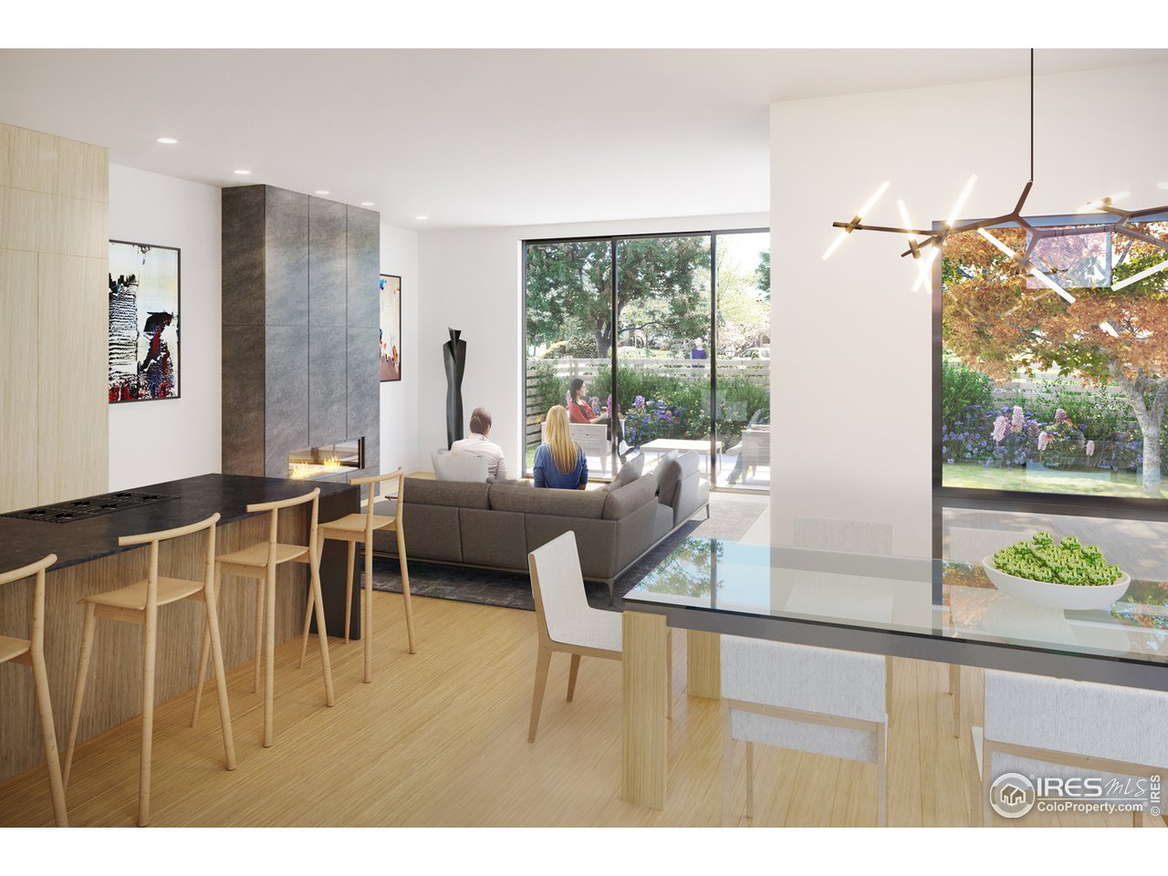 1955 3rd Street, Unit 10 Boulder, CO 80302 - Photo 6 of 15 a living room with furniture a window and a flat screen tv