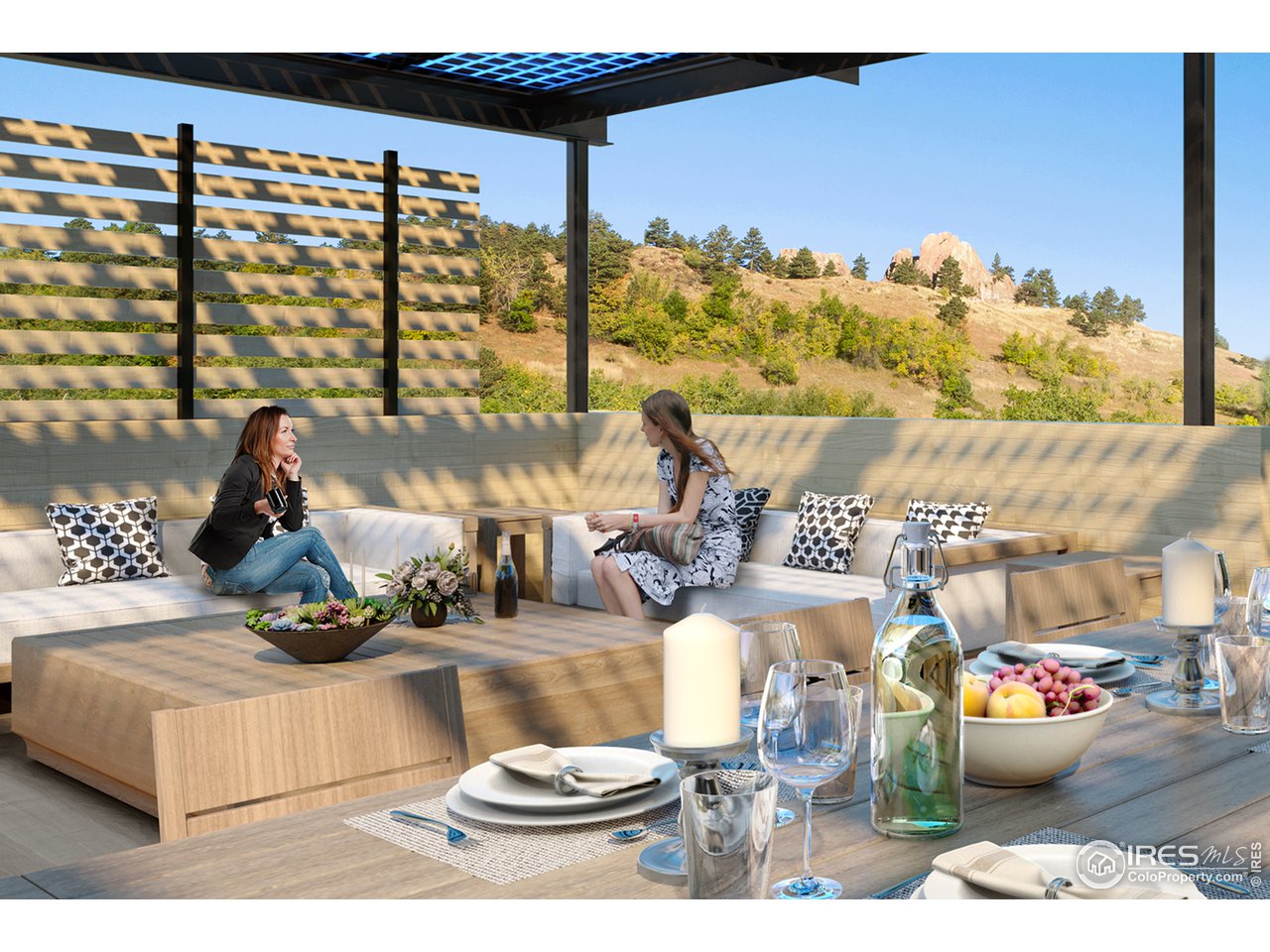 1955 3rd Street, Unit 10 Boulder, CO 80302 - Photo 10 of 15 a living room with furniture and a floor to ceiling window