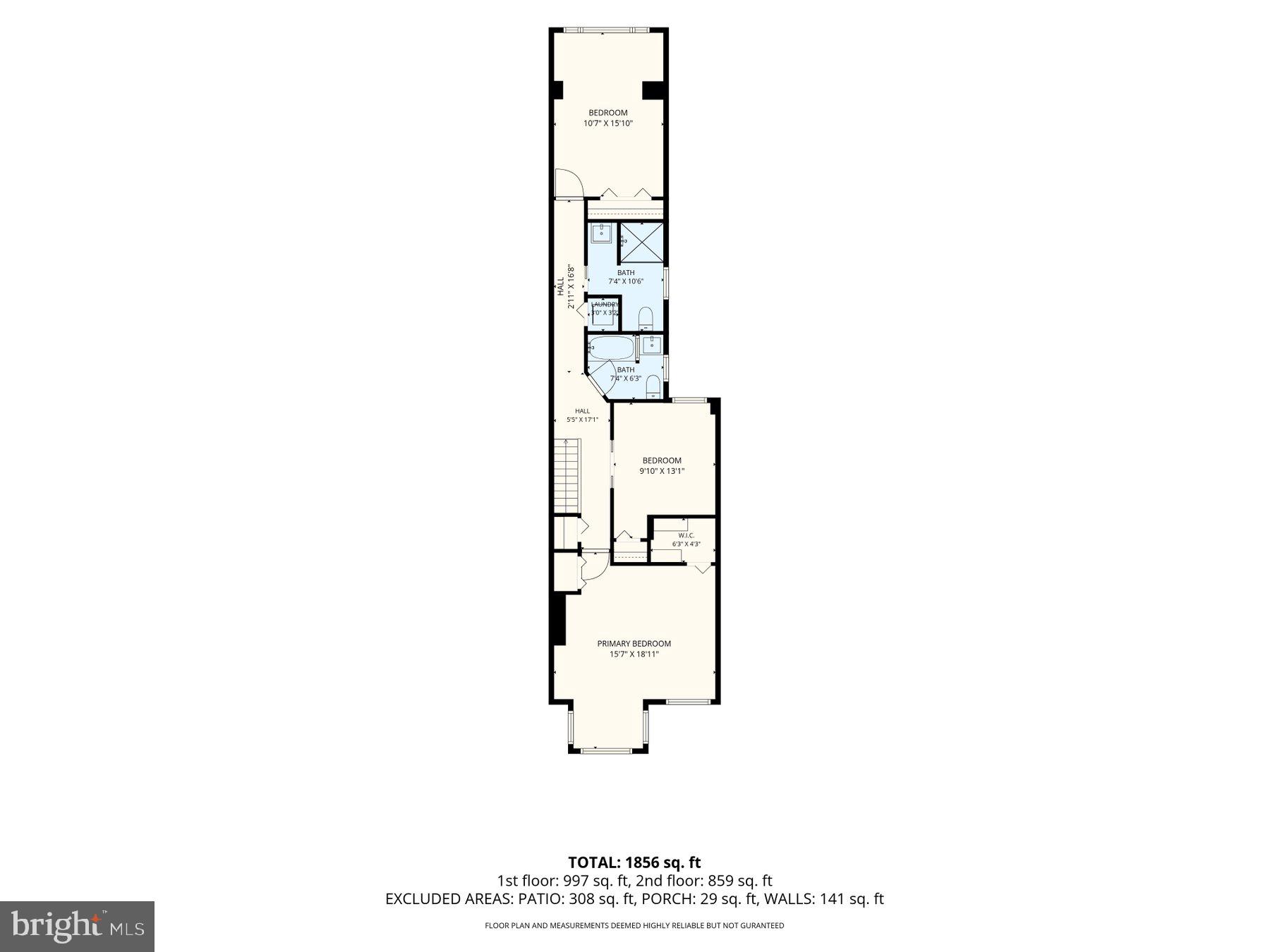 19 R Street Northwest, Unit A Washington, DC 20001 - Photo 37 of 37 Upper level floor plan