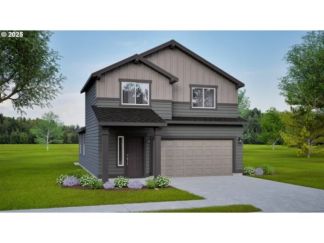 a house view with a garden space