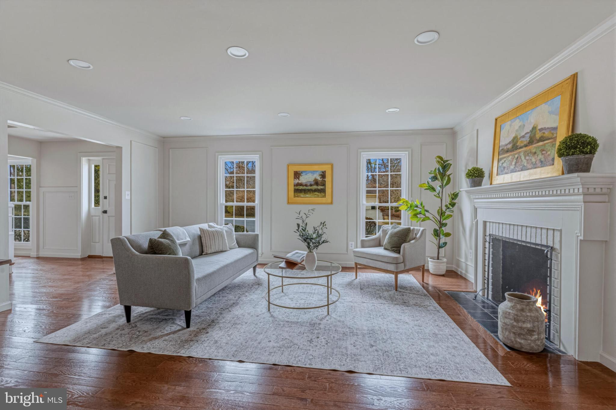 1331 Deep Run Lane Reston, VA 20190 - Photo 4 of 51 a living room with furniture and a fireplace