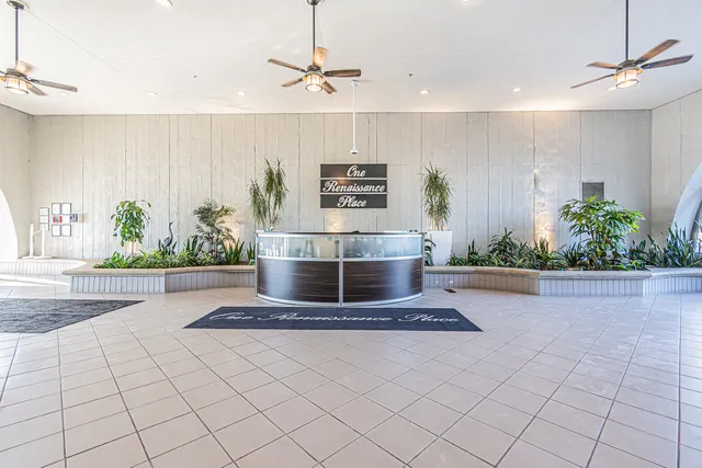 a view of potted plants next to a window