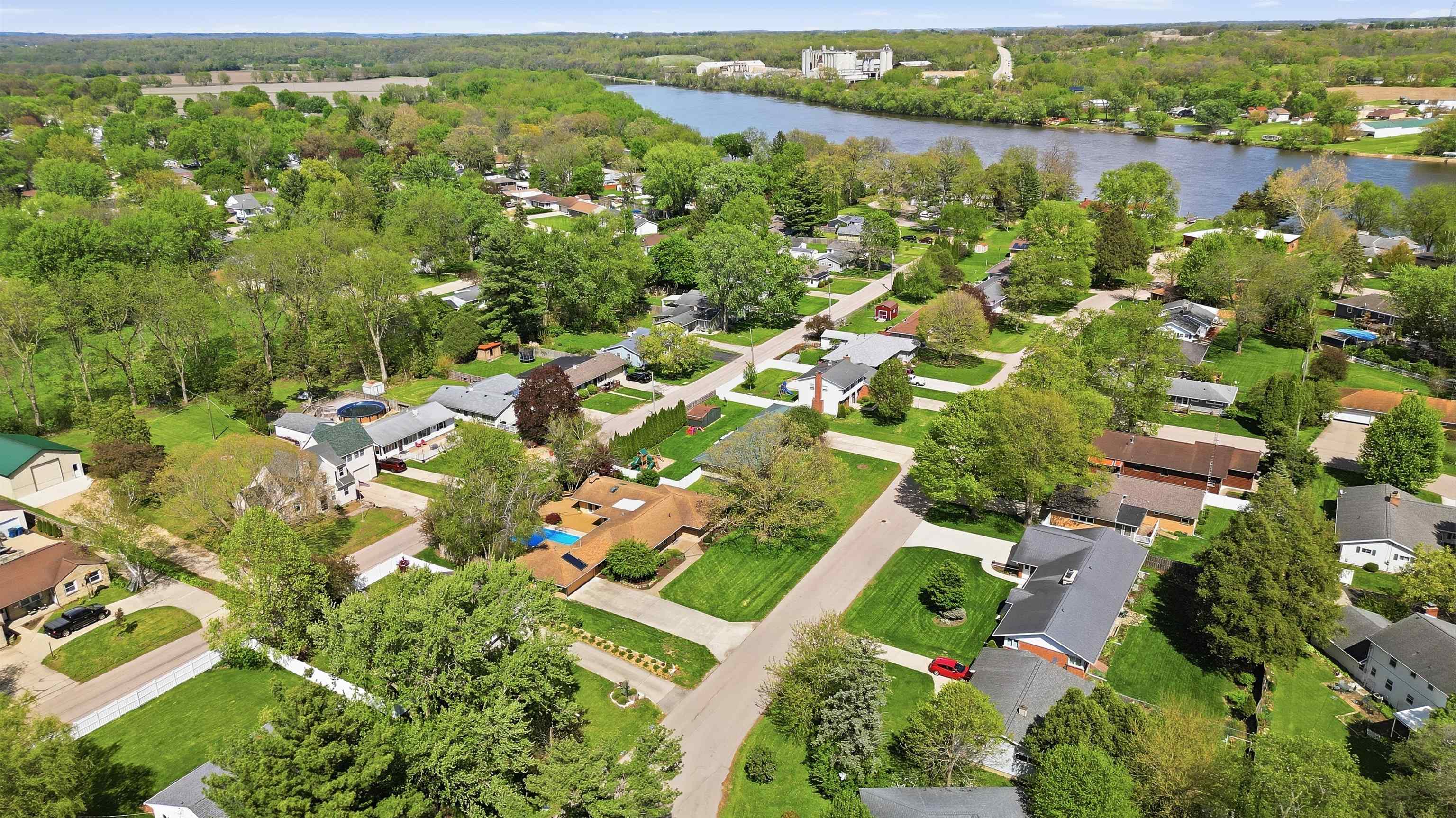 1213 Douglas Terrace Dixon, IL 61021 - Photo 7 of 49 an aerial view of residential houses with outdoor space and river