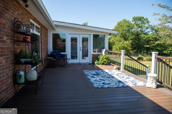 a view of an outdoor space and seating area
