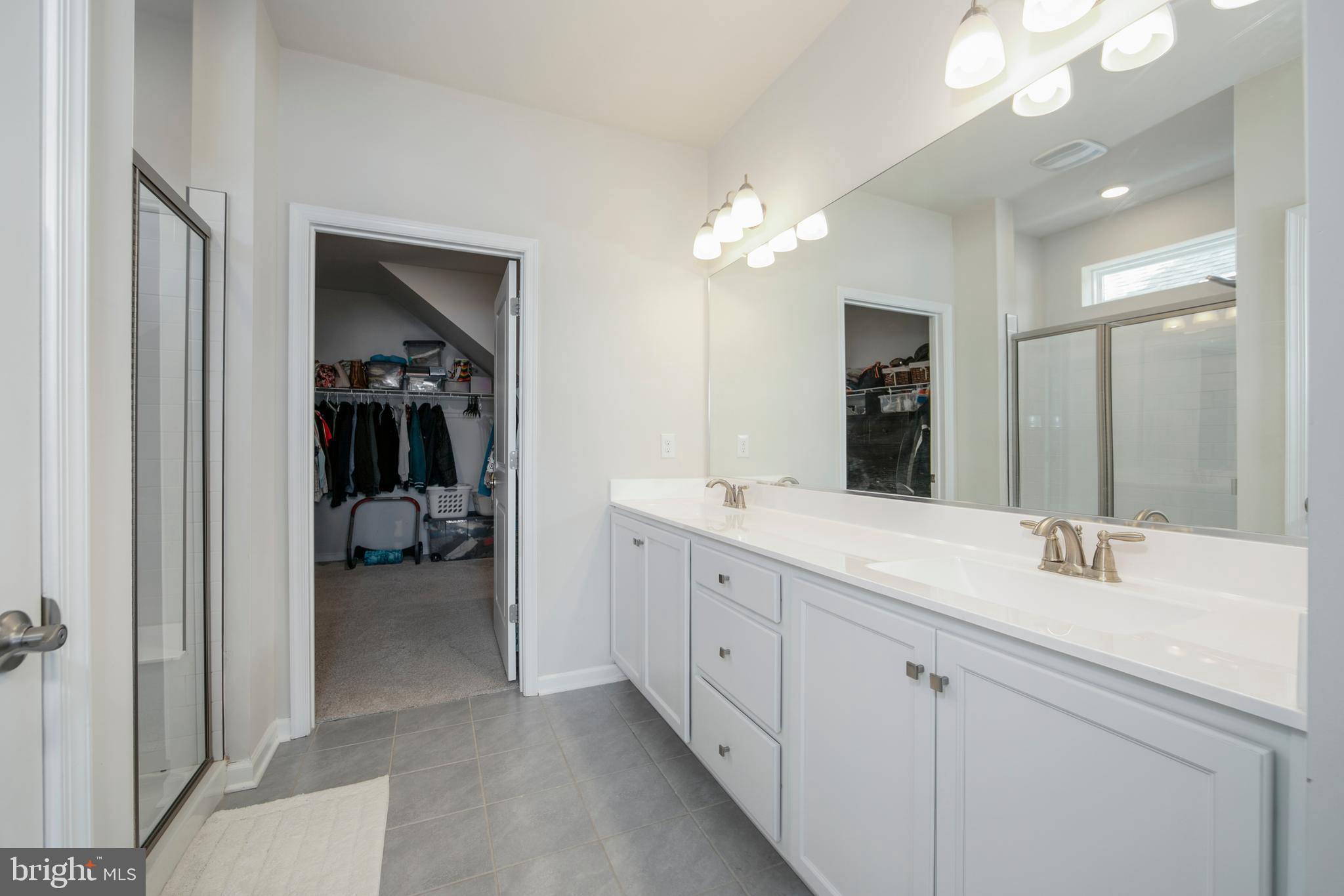 33 Walton Way Delanco, NJ 08075 - Photo 25 of 46 a en suite bathroom with a double vanity sink and a mirror