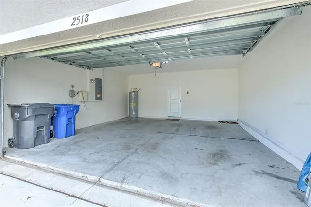 a view of a garage